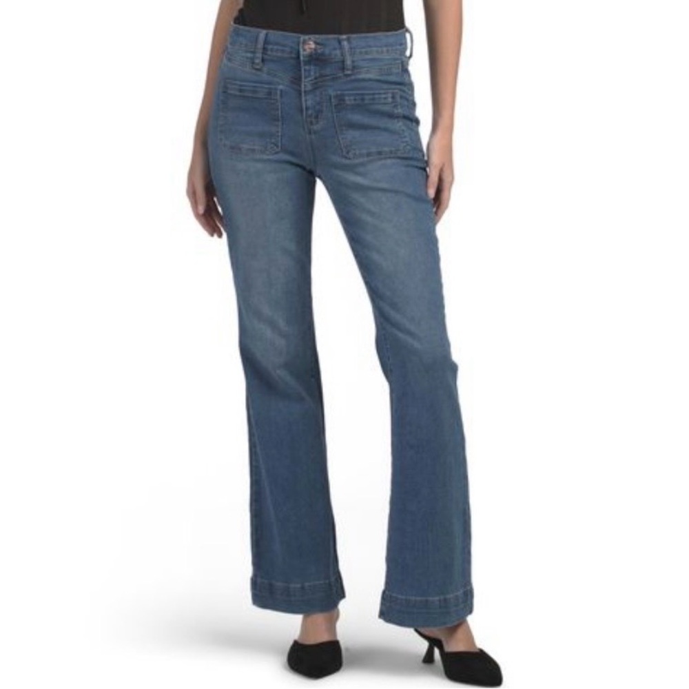 NWT Nanette Lepore Belle High-Rise Bootcut Blue Jeans Women's Plus 18W